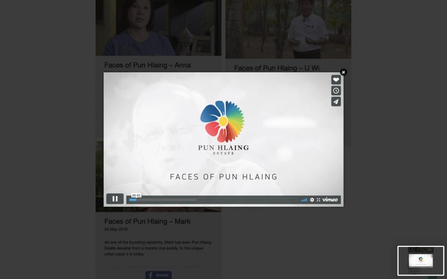Pun Hlaing multimedia page video popup